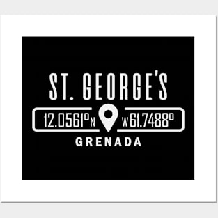 St Georges, Grenada GPS Location Posters and Art